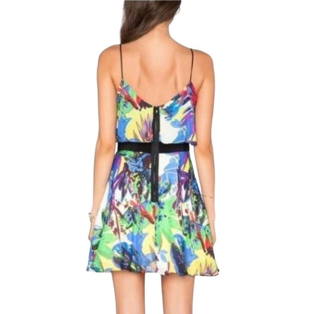 Milly Women's 4‎ Rainbow Abstract Strappy Short Summer Party Club Festival Dress - Picture 2 of 11